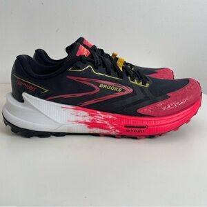 Brooks Catamount 3 Shoes Womens 8B Black Pink Trail Running Walking Sneakers